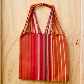 Gestreepte tote bag