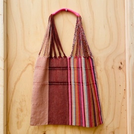 Gestreepte tote bag