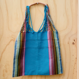Gestreepte tote bag