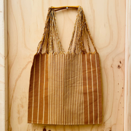 Gestreepte tote bag