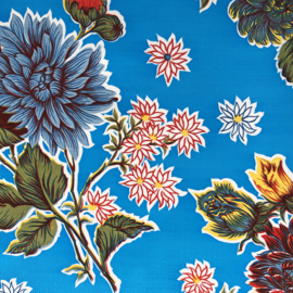Tafelzeil Crisantemos blauw