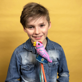 Rammelaar op stok