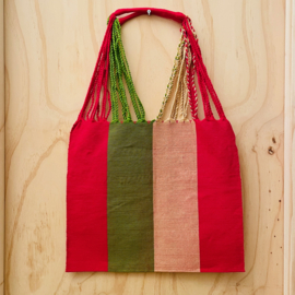 Gestreepte tote bag