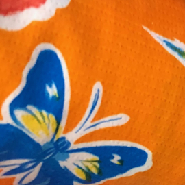 Mexicaans tafelzeil vlinderrijk op oranje