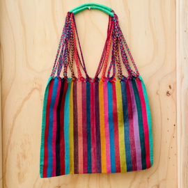 Gestreepte tote bag