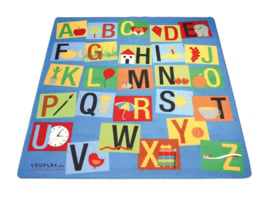 Speelmat 200 x 200 cm. alfabet