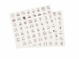 Pictogrammen stickervel medium