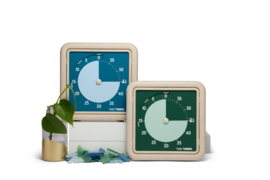 Time Timer® RETRO – Eco Editie - kleur Water (Blauw) of Land (Groen) - NIEUW