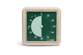 Time Timer® RETRO – Eco Editie - kleur Water (Blauw) of Land (Groen) - NIEUW