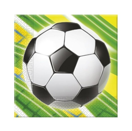 Voetbal servetten 20 stuks 33x33cm