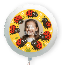 Lieveheersbeestje folie ballon XL met eigen foto 58cm