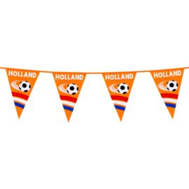 Holland oranje voetbal vlaggenlijn plastic  6m