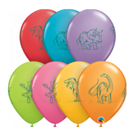 Dinosaurus ballonnen 5 stuks 28cm