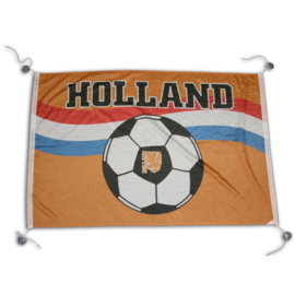 Oranje voetbal raamvlag 100x150cm