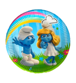 Smurfen borden 8 stuks 23cm