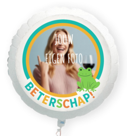 Beterschap opkikker folie ballon XL met eigen foto