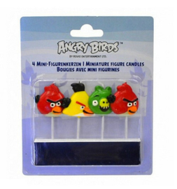 Angry Birds kaarsjes 4 stuks