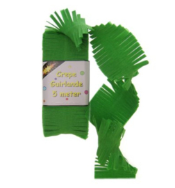 Slinger groen crepepapier 6m