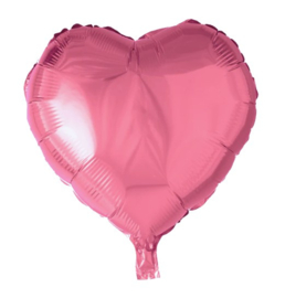 Folieballon lichtroze hart 45cm