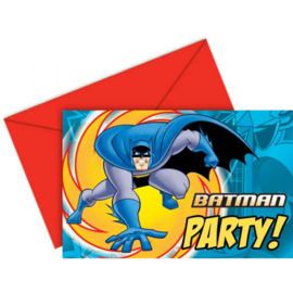 Batman uitnodigingen 6 stuks