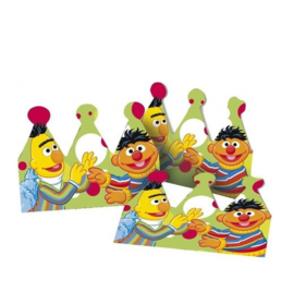 Sesamstraat Bert en Ernie kroontjes 6 stuks