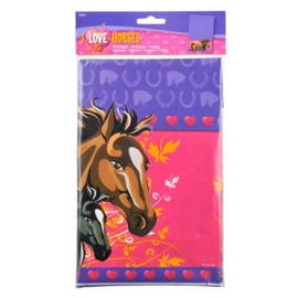 Paarden tafelkleed plastic 130x180cm