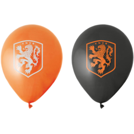 Oranje voetbal KNVB ballonnen 8 stuks
