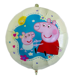 Peppa Pig met baby folie ballon 45cm