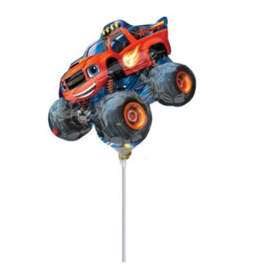 Blaze en de monsterwielen folie ballon op stok