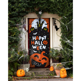 Happy halloween deurgordijn 215x80cm