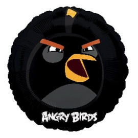 Angry Birds zwart folie ballon 45cm