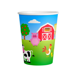 Boerderij bekers 8 stuks 200ml