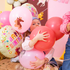 Paard pony Happy Birthday folie ballon 45cm