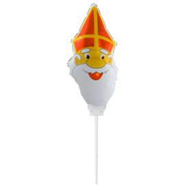 Sint folie ballon op stok 40x22cm