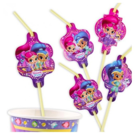 Shimmer and Shine rietjes 8 stuks