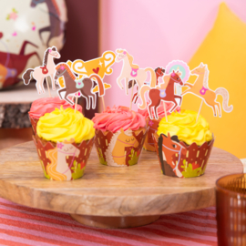 Paard pony muffin vormpjes 6 stuks 5x7,5cm