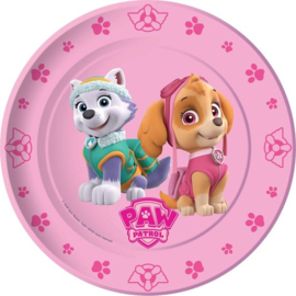 Paw Patrol borden roze 8 stuks 22cm