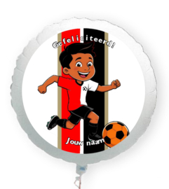 Voetbal Rotterdam folie ballon XL met eigen naam 58cm