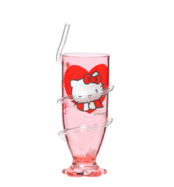 Hello Kitty glas melamine met rietje