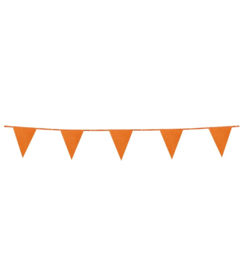 Oranje vlaggenlijn glitter 6m