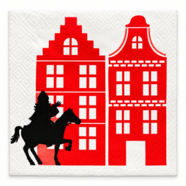 Sint servetten 20 stuks 25x25cm