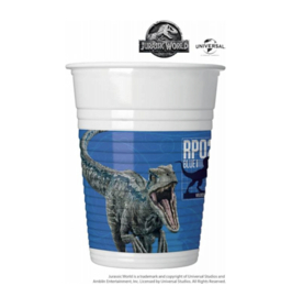 Jurassic World Blue bekertjes 8 stuks 200ml