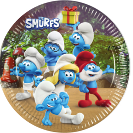 Smurfen bordjes 8 stuks 20cm