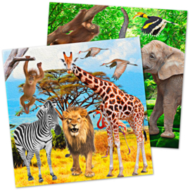 Safari jungle servetten 20 stuks 33x33cm