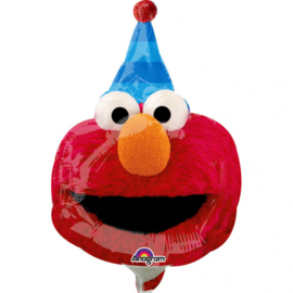 Elmo Koekiemonster folie ballon op stok 25cm