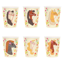 Paard pony bekers 6 stuks 220ml