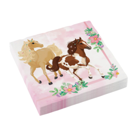 Paarden servetten 20 stuks 33x33cm