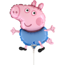 Peppa Pig George folie ballon op stok 30cm
