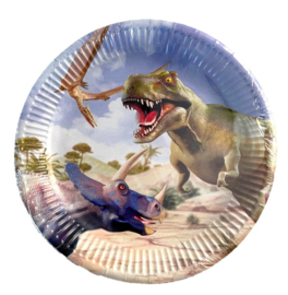 Jurassic dino borden 6 stuks 23cm
