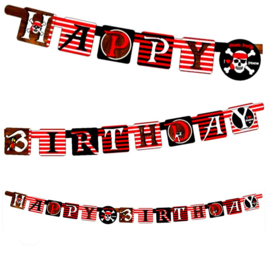 Piraten letterslinger Happy Birthday 2m